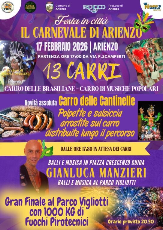 CARNEVALE DI ARIENZO 2026 - LOCANDINA