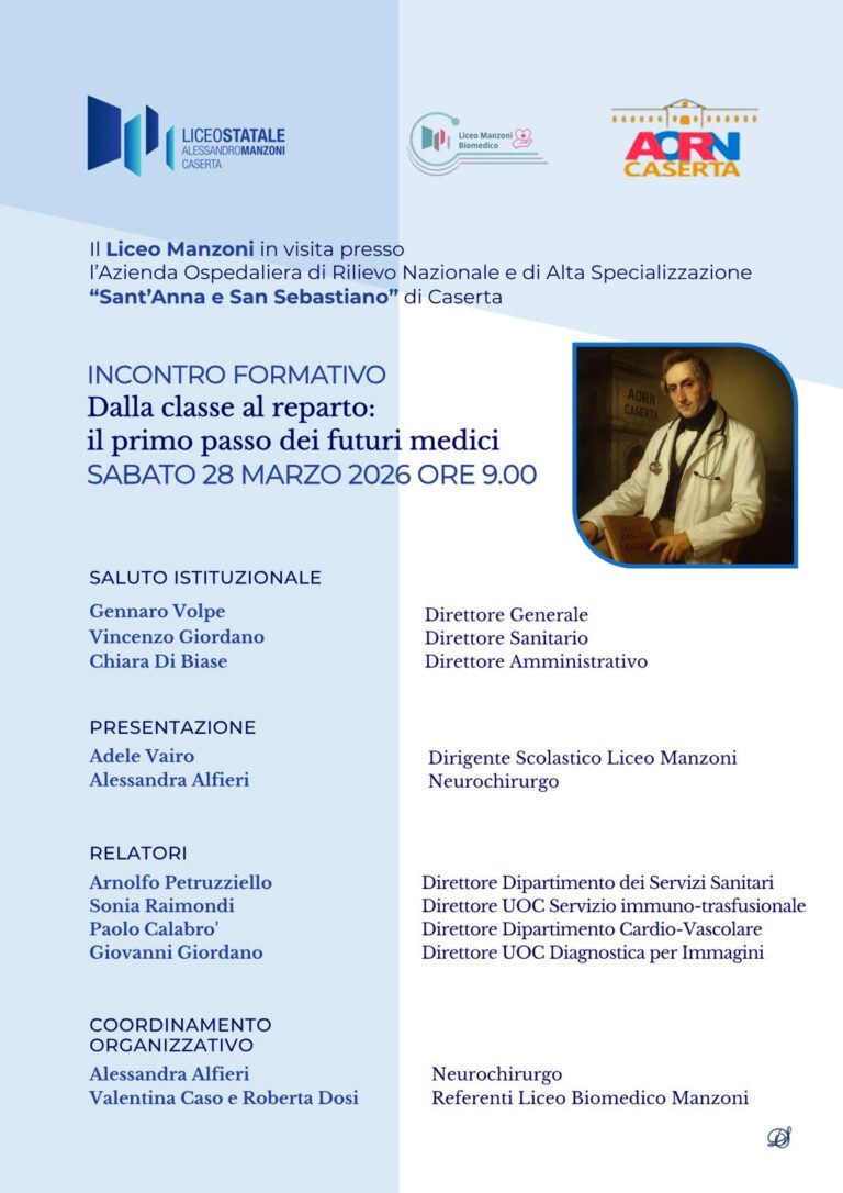 locandina liceo biomedico manzoni aorn caserta