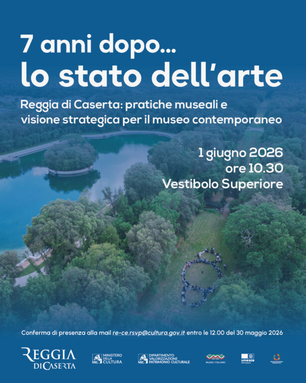 Invito_Reggia di Caserta_sette anni di attività_Tiziana Maffei e staff museale