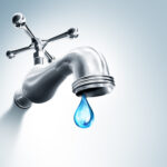 Render 3d: tap and water drop